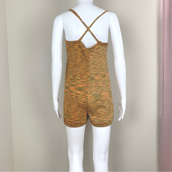 Free People Soft knit marled short romper sleeveless - Picture 3 of 9